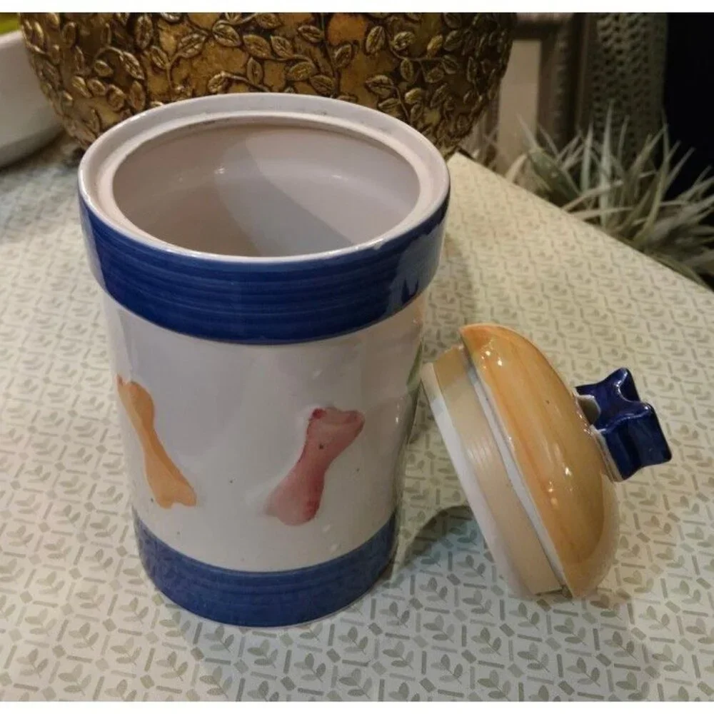 Large Pet Treat Canister With Lid